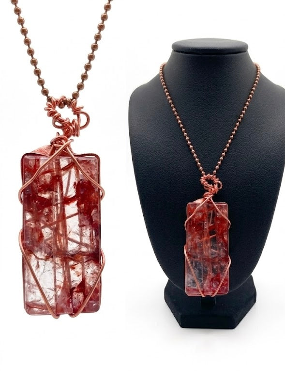 The Molten Soul Artifact - Fire Quartz Pendant