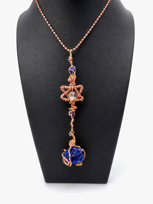 Binding Soul-Star - Azurite & Smokey Golden Rutile